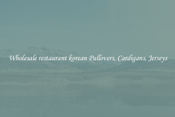 Wholesale restaurant korean Pullovers, Cardigans, Jerseys