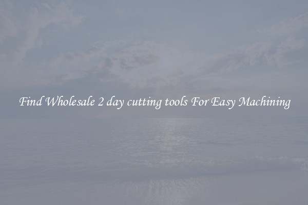Find Wholesale 2 day cutting tools For Easy Machining
