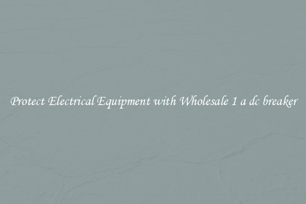 Protect Electrical Equipment with Wholesale 1 a dc breaker