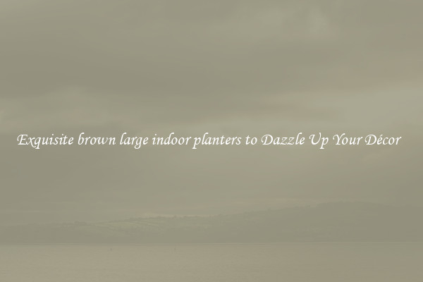 Exquisite brown large indoor planters to Dazzle Up Your Décor  
