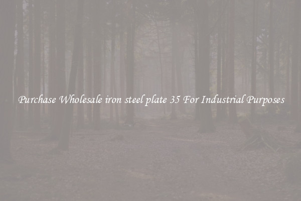 Purchase Wholesale iron steel plate 35 For Industrial Purposes