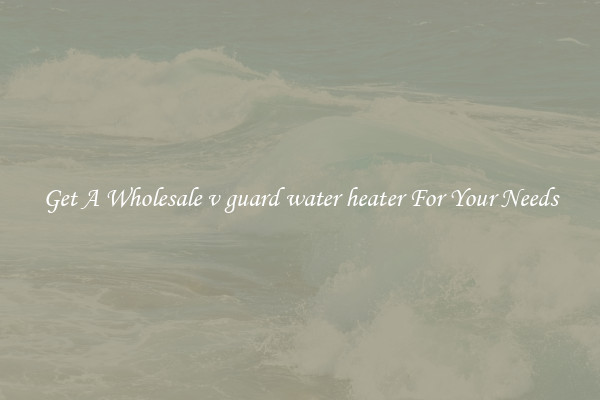 Get A Wholesale v guard water heater For Your Needs