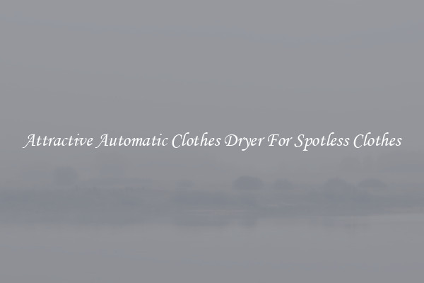 Attractive Automatic Clothes Dryer For Spotless Clothes