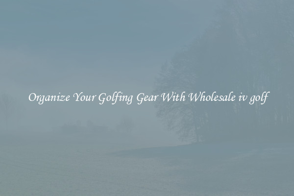 Organize Your Golfing Gear With Wholesale iv golf
