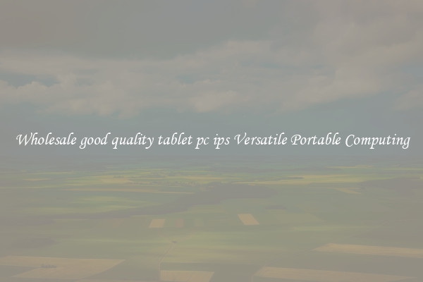 Wholesale good quality tablet pc ips Versatile Portable Computing