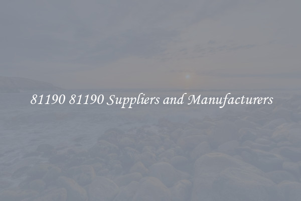 81190 81190 Suppliers and Manufacturers
