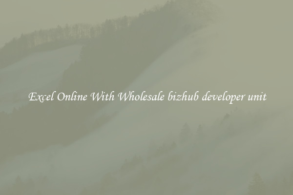 Excel Online With Wholesale bizhub developer unit